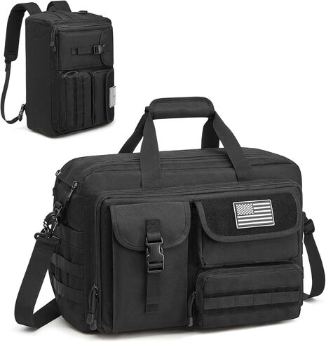 G4Free 17.3 Inch Laptop Messenger Bag for Men, 3-in-1 Backpack for Travel Work Weekender, Large Tactical Shoulder Bag in Saudi Arabia