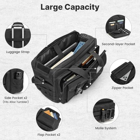 G4Free 17.3 Inch Laptop Messenger Bag for Men, 3-in-1 Backpack for Travel Work Weekender, Large Tactical Shoulder Bag in Saudi Arabia