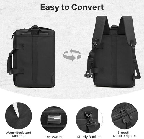 G4Free 17.3 Inch Laptop Messenger Bag for Men, 3-in-1 Backpack for Travel Work Weekender, Large Tactical Shoulder Bag in Saudi Arabia
