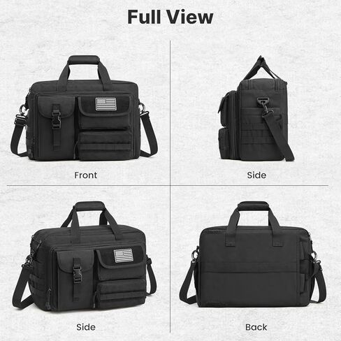G4Free 17.3 Inch Laptop Messenger Bag for Men, 3-in-1 Backpack for Travel Work Weekender, Large Tactical Shoulder Bag in Saudi Arabia