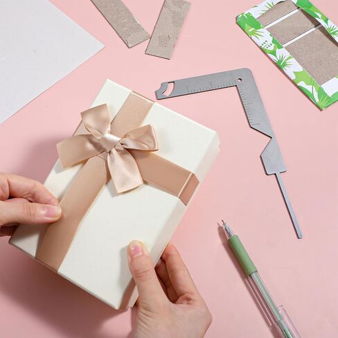 5-in-1 Book Binding Kits Stainless Steel Books Cover Maker Guide Bookbinding Ruler Easy Scrapbooking Tool for Starter Creating Book Covers Out of Chipboard Simple in Saudi Arabia