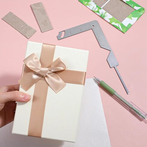 5-in-1 Book Binding Kits Stainless Steel Books Cover Maker Guide Bookbinding Ruler Easy Scrapbooking Tool for Starter Creating Book Covers Out of Chipboard Simple in Saudi Arabia