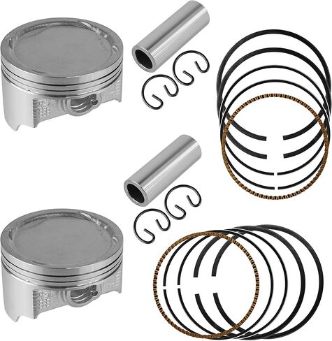 Caltric 2x Cylinder Piston Ring Kit Compatible with Kawasaki Brute Force KVF750 4X4I EPS 2012 2013 2014 in Saudi Arabia