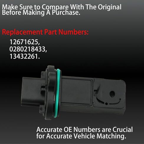 23262343 Mass Airflow Sensor MAF Sensor Compatible with Cadillac ATS Escalade XTS Chevy Silverado Suburban 1500 2500HD 3500HD Equinox Traverse GMC Sierra Acadia Yukon Buick Enclave Escalade in Kuwait