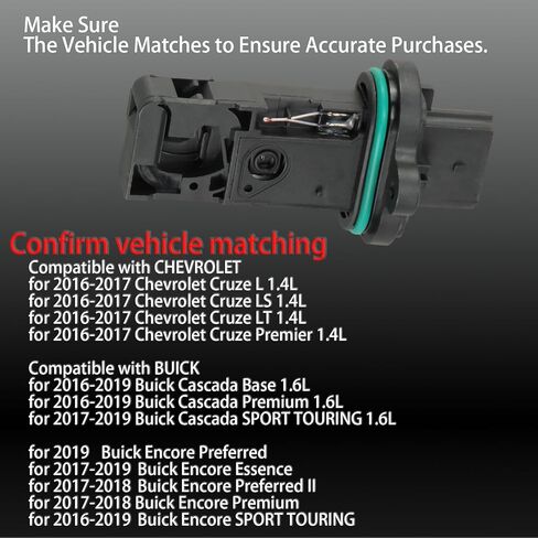 23262343 Mass Airflow Sensor MAF Sensor Compatible with Cadillac ATS Escalade XTS Chevy Silverado Suburban 1500 2500HD 3500HD Equinox Traverse GMC Sierra Acadia Yukon Buick Enclave Escalade in Kuwait