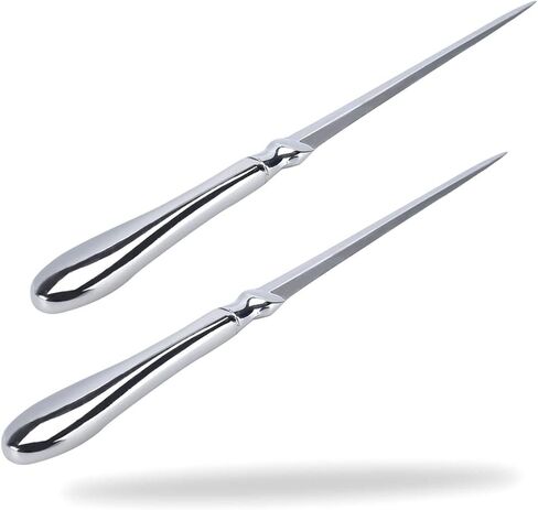 Letter Opener 2 Pieces Silver Envelope Opener Knifes Metal Letter Opening Knife 9 Inches Envelope Slitter (Silver) in Kuwait