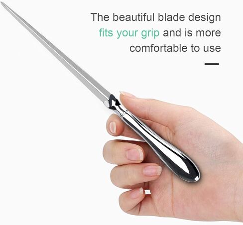 Letter Opener 2 Pieces Silver Envelope Opener Knifes Metal Letter Opening Knife 9 Inches Envelope Slitter (Silver) in Kuwait