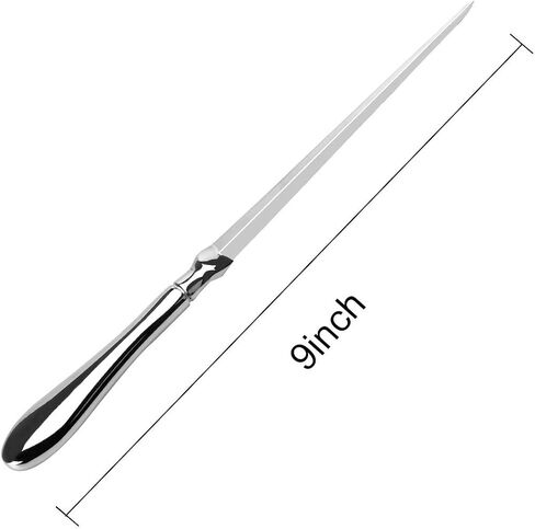 Letter Opener 2 Pieces Silver Envelope Opener Knifes Metal Letter Opening Knife 9 Inches Envelope Slitter (Silver) in Kuwait