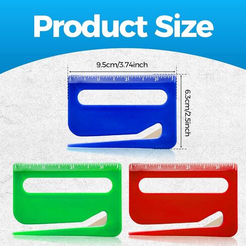 Letter Opener Envelope Slitter, 3pcs Envelope Openers Slitter with Ruler & Magnifier, Mail Opener Tool Package Opener Cutter in Saudi Arabia