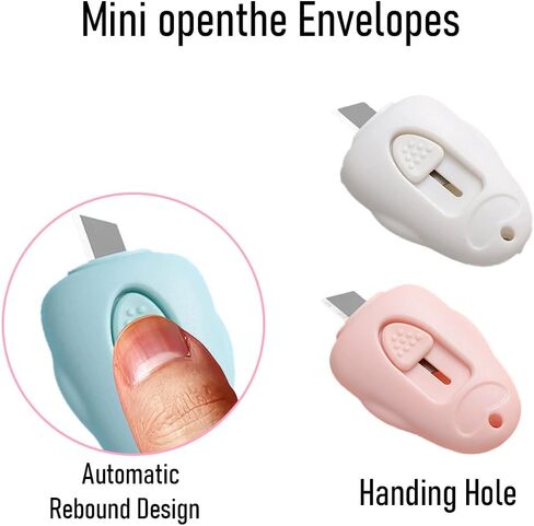 3 Pack Box Opener, with Safe Concealed Sharp Blades for Sewing, Craft, Art Work & Everyday Use- White,Pink,Blue in Saudi Arabia