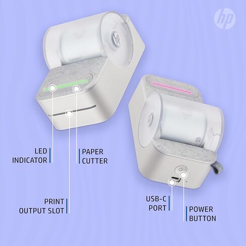HP Sprocket Panorama Instant Portable Color Label & Photo Printer (Pink) Craft Bundle with case, Zink roll, Photo Album, Markers, Scissors, Tape, Stickers and Frames in Saudi Arabia