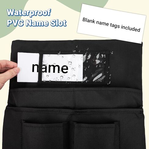 12 Pack Chair Pockets for Classrooms, 20 x 17 Inch Seat Sacks for Classroom Chairs k-2 with Name Slots and Tags, Chair Pockets for Kindergarten, School, Home, Office (6 Bright Color) in Kuwait