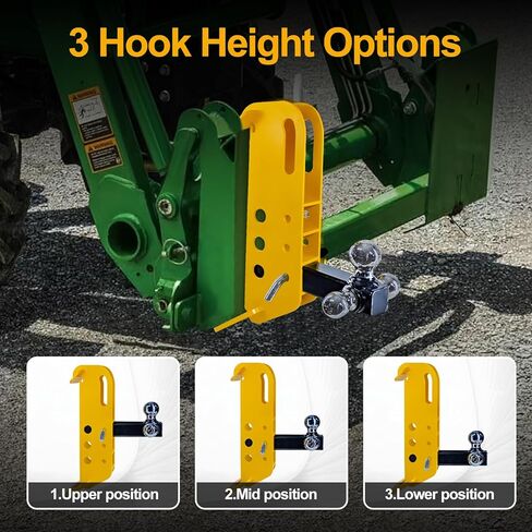 Adjustable Heavy Hitch Attachment for Skid Steer, Tractors – Built for Demanding Jobs with 5,000/20,000 lbs Capacity, Universal Fit for Most Skid Steer Loaders & Tractors in Saudi Arabia