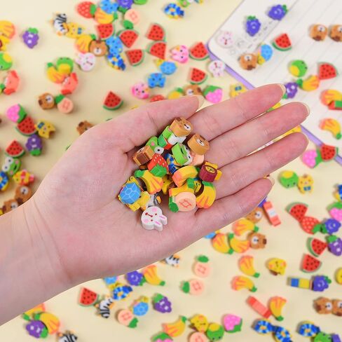 Bread Shaped Erasers for Kids - 16Pcs Mini Novelty Toast Bread Erasers Cute Fun Food Pencil Erasers for School Classroom Rewards Party Favors in Saudi Arabia