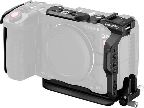 قفص SmallRig لـ Canon C50 مع مشبك كابل لـ HDMI، جهاز كاميرا C50 ذو تصميم معياري، يتضمن حذاء بارد، مقبس QD، لوحة لـ Arca وسكة حديد الناتو القابلة للفصل، متوافق مع مقبض XLR الأصلي - 5656 in Kuwait