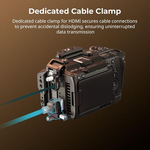 قفص SmallRig لـ Canon C50 مع مشبك كابل لـ HDMI، جهاز كاميرا C50 ذو تصميم معياري، يتضمن حذاء بارد، مقبس QD، لوحة لـ Arca وسكة حديد الناتو القابلة للفصل، متوافق مع مقبض XLR الأصلي - 5656 in Kuwait