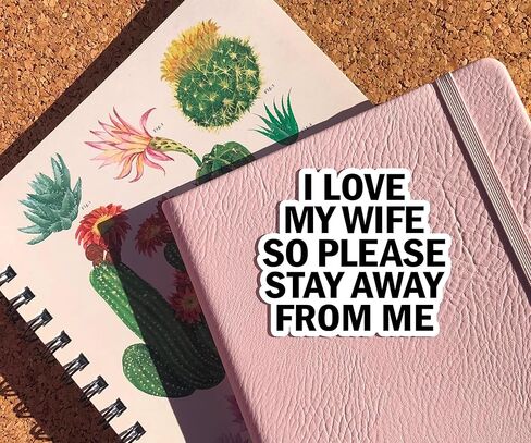 I Love My Wife Stay Away From My Husband Sticker, 3CT Laptop Water Bottle Tumbler Car Truck Bumper Tablet Phone Gift Wall Window Sticker (2 Inches (Small)) in Saudi Arabia