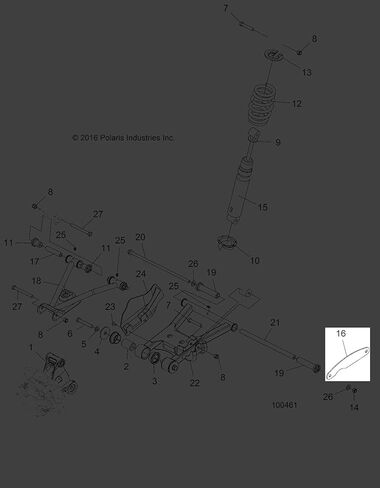بولاريس 5252941-067 حزام خلفي 6X6 BLK رياضي 800 570 200 in Saudi Arabia