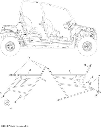 بولاريس 2684648 NET-STRAP LP LCH(7515050-4000) RZR 800 in Saudi Arabia