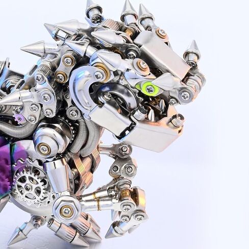 مجموعة نماذج تنين معدنية ثلاثية الأبعاد - 2030+قطعة من الفولاذ المقاوم للصدأ Steampunk لتجميع DIY، شكل فني تنين كبير بأربعة أرجل، نموذج ميكانيكي قابل للجمع وهدية للبالغين in Saudi Arabia