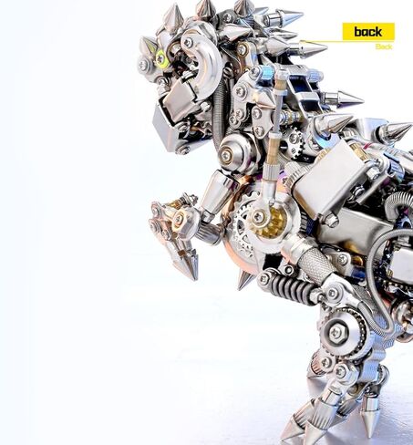 مجموعة نماذج تنين معدنية ثلاثية الأبعاد - 2030+قطعة من الفولاذ المقاوم للصدأ Steampunk لتجميع DIY، شكل فني تنين كبير بأربعة أرجل، نموذج ميكانيكي قابل للجمع وهدية للبالغين in Saudi Arabia