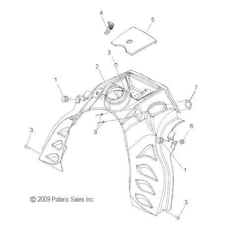 دبوس مزلاج غطاء محرك السيارة الثلجي Polaris، قطعة OEM الأصلية 5136519، الكمية 1 in Kuwait