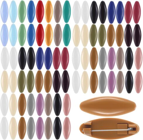 48 Pcs Hijab Pins for Women Plastic Scarf Pins Colorful Hollow Oval Headscarf Pin Decoration Scarf Hijab Pin Locking Cloth Nappy Pin's for Women Scarves Clothing Fashion Brooches in Saudi Arabia