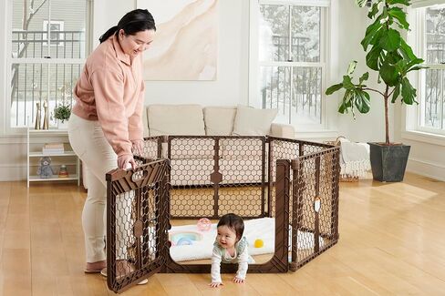Regalo 192-Inch Super Wide Baby Gate and Play Yard, 2-in-1 Convertible Plastic Gate and Play Yard, Red White and Blue, Hardware Mounted, 6-24 Months in Saudi Arabia
