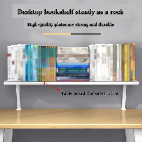 24x7.8 in Clamp on Desk Shelf, Adjustable Floating Desks Shelf Space Saving Desktop Extender Storage Organizer for Office, Dorm, Home Desk Organization, White in Saudi Arabia