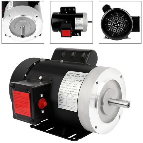 محرك 3HP للأغراض العامة، محرك كهربائي 3450 دورة في الدقيقة، إطار 56C أحادي الطور 208-230 فولت، قطر العمود 5/8 بوصة، 60 هرتز CW/CCW TEFC in Saudi Arabia