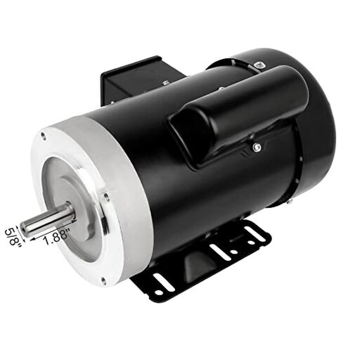 محرك 3HP للأغراض العامة، محرك كهربائي 3450 دورة في الدقيقة، إطار 56C أحادي الطور 208-230 فولت، قطر العمود 5/8 بوصة، 60 هرتز CW/CCW TEFC in Saudi Arabia