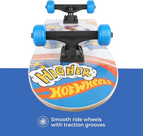 لوح تزلج من Hot Wheels مقاس 31 بوصة، لوح تزلج من خشب القيقب مكون من 9 طبقات للتجول والنحت والخدع والانحدار in Kuwait