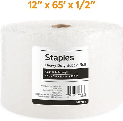 Staples 1/2-Inch Heavy Duty Bubble Roll 12-Inch x65-Ft Each in Saudi Arabia