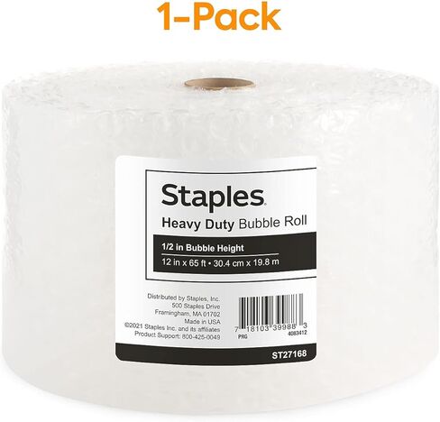 Staples 1/2-Inch Heavy Duty Bubble Roll 12-Inch x65-Ft Each in Saudi Arabia