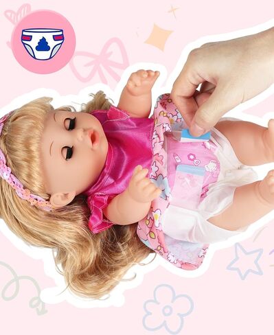 دمية أطفال بشعر من GAGAKU، دمى أطفال مقاس 12 بوصة للفتيات بعمر 3 4 5 6 سنوات، دمية أطفال للأطفال الصغار، دمى أطفال مقاس 12 بوصة مع ملحقات in Kuwait