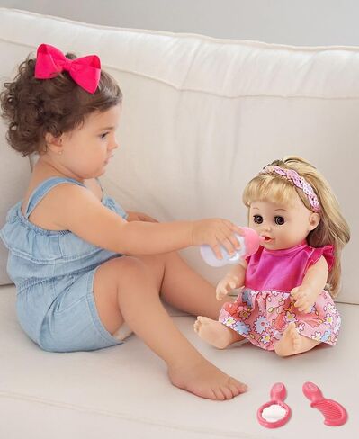 دمية أطفال بشعر من GAGAKU، دمى أطفال مقاس 12 بوصة للفتيات بعمر 3 4 5 6 سنوات، دمية أطفال للأطفال الصغار، دمى أطفال مقاس 12 بوصة مع ملحقات in Kuwait