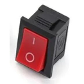 مفتاح الروك، 10 × 15 مم SPST، 2-Pin، 3A 250V، On-Off، أسود أحمر أبيض، حزمة من 5/10 (أحمر 10 قطع) in Kuwait