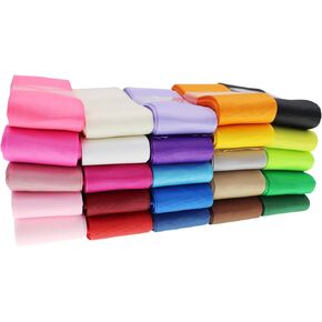 100 Yards 1" Soild Grosgrain Ribbon Boutique Gift Wrapping Package Ribbon, DIY Crafts Bow Hair Headband Accessories Assorted Ribbon (1" 2.5cm) in Kuwait