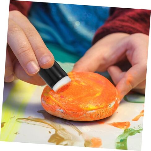 Angoily 32pcs Ink Sponge Daubers Boys and Girls Finger Sponges for Painting Craft Drawing DIY Ink Painting Tools Storage Box in Saudi Arabia