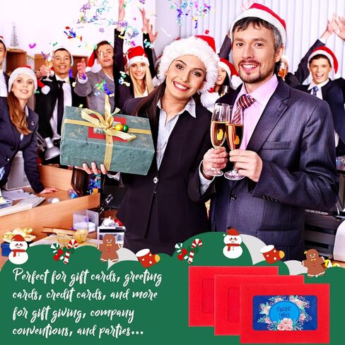 Cholemy 200 Pcs Red Gift Card Envelopes Christmas Card Envelopes with Window 4.1 x 2.8 Invitation Credit Sleeves for Money Cash Business Thanksgiving Wedding Party Greeting Supplies Decoration in Saudi Arabia
