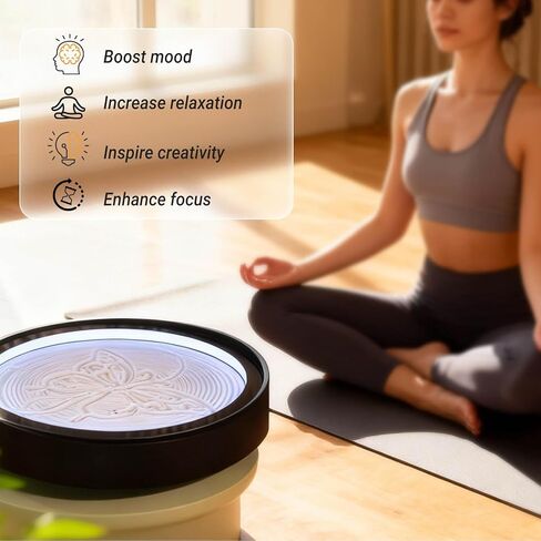 Lemofuta 20" Automatic Drift Sandscape – Zen Sand Art Display with App Control, DIY Custom Pattern Creation & LED Ambient Lighting – Perpetual Motion Decor for Relaxation, Focus & Meditation in Saudi Arabia