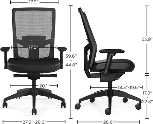 STAPLES 2846129 كرسي مهام من سلسلة 500 من الفينيل والشبك، أسود Adj Lumbar 2D Arms in Saudi Arabia
