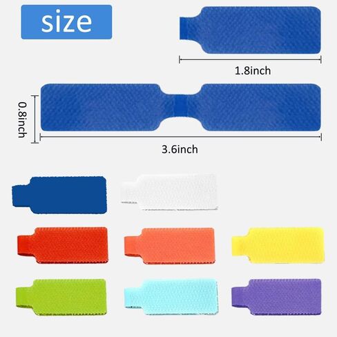 48-Pack Reusable Cable Labels – Colorful Wire Tags with Hook & Loop Closure for Electronics, Computer & Office – 1.78 x 0.79 Inch, Writable & Multicolor in Saudi Arabia