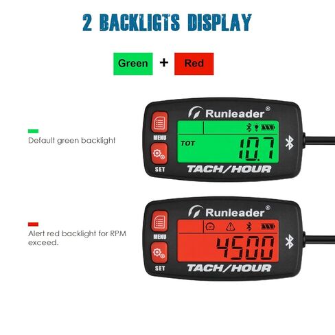 جهاز قياس سرعة الدوران لساعات التحويل بتقنية البلوتوث من Runleader RL-HM032-BT، يعمل ببطارية قابلة للاستبدال وطاقة تيار مستمر 12 فولت. (1) in Saudi Arabia