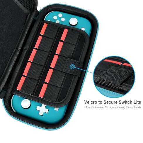 حافظة Daydayup Switch متوافقة مع جهاز Nintendo Switch Lite مع عبوتين من واقي الشاشة و6 قطع من قبضة الإبهام، و20 خرطوشة ألعاب ذات هيكل صلب للسفر ووحدة تحكم Switch Lite وملحقاتها، باللون الأحمر in Kuwait