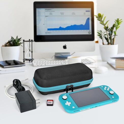 حافظة Daydayup Switch متوافقة مع جهاز Nintendo Switch Lite مع عبوتين من واقي الشاشة و6 قطع من قبضة الإبهام، و20 خرطوشة ألعاب ذات هيكل صلب للسفر ووحدة تحكم Switch Lite وملحقاتها، باللون الأحمر in Kuwait