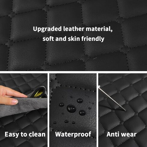 2pcs Car Seat Covers for Upgrade Leather,Car Seat Protector Water Proof Material,No Slip Soft,Side Wrapping,Bottom Seat Covers Universal for Most Automotive,Vans,Trucks,Suvs (Black-Red) in Saudi Arabia