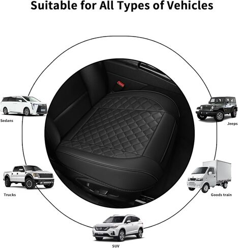 2pcs Car Seat Covers for Upgrade Leather,Car Seat Protector Water Proof Material,No Slip Soft,Side Wrapping,Bottom Seat Covers Universal for Most Automotive,Vans,Trucks,Suvs (Black-Red) in Saudi Arabia