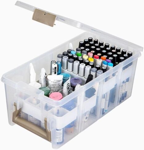 ArtBin Semi Satchel with Accessory Trays Storage Container, Clear in Saudi Arabia