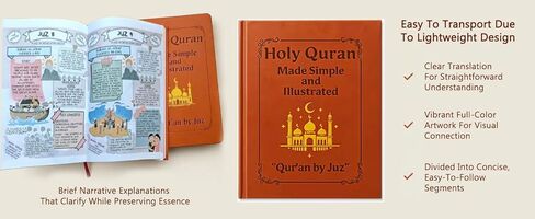 Henkgo The Quran Journey-Holy Quran Made Simple And Illustrated Quran Study Guide All 114 Surahs The Quran Journey - Simplified & Illustrated in Saudi Arabia